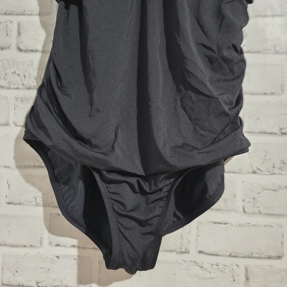 NEW Jantzen One Piece Swimsuit Black size 16 - Picture 4 of 7